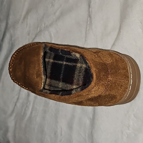 Goldtoe Mens Tan Memory Foam Insole Indoor/Outdoor Traction Soles Slippers M 8-9 - Picture 3 of 11